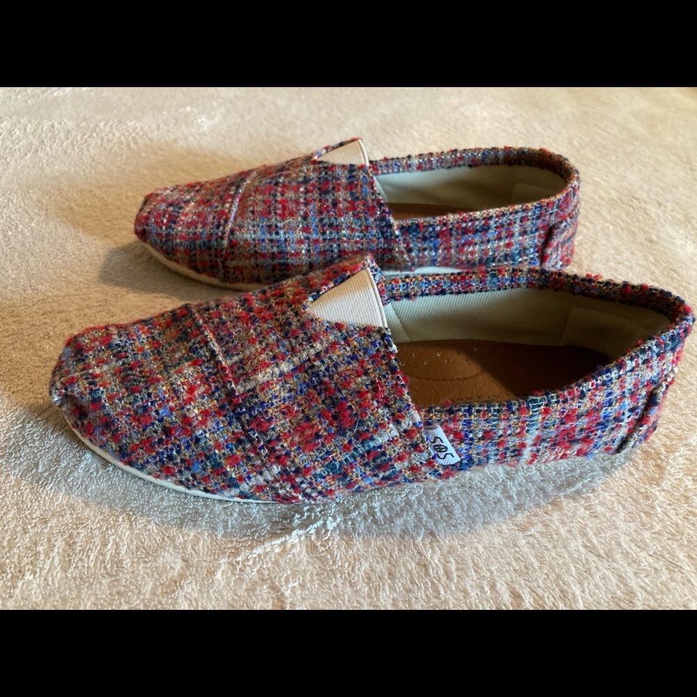 🚨 SALE SOS Shoes of Soul Slip on Flats Tweed Flats 10 - Picture 8 of 16